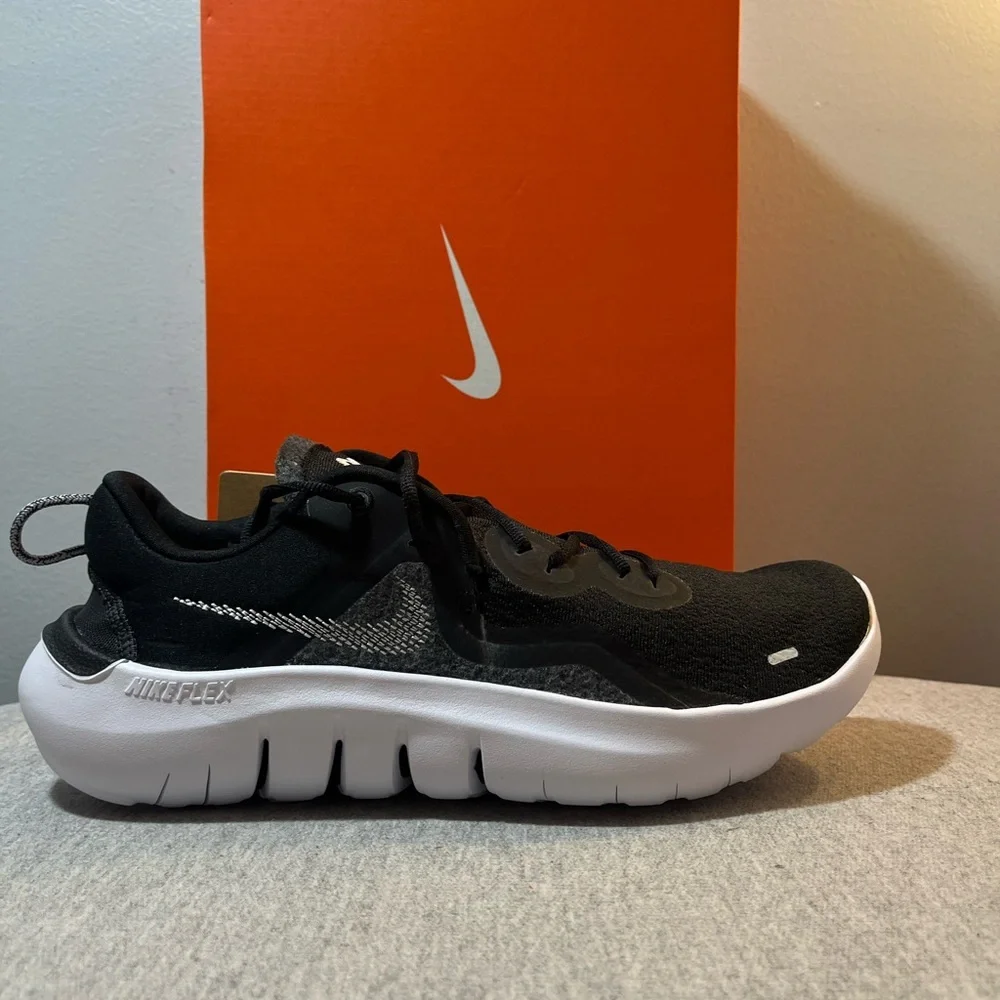 Nike Flex 2021 RN Black White Smoke Grey Mens Running Shoes Size 11.5 CW3408-002 - Picture 1 of 11
